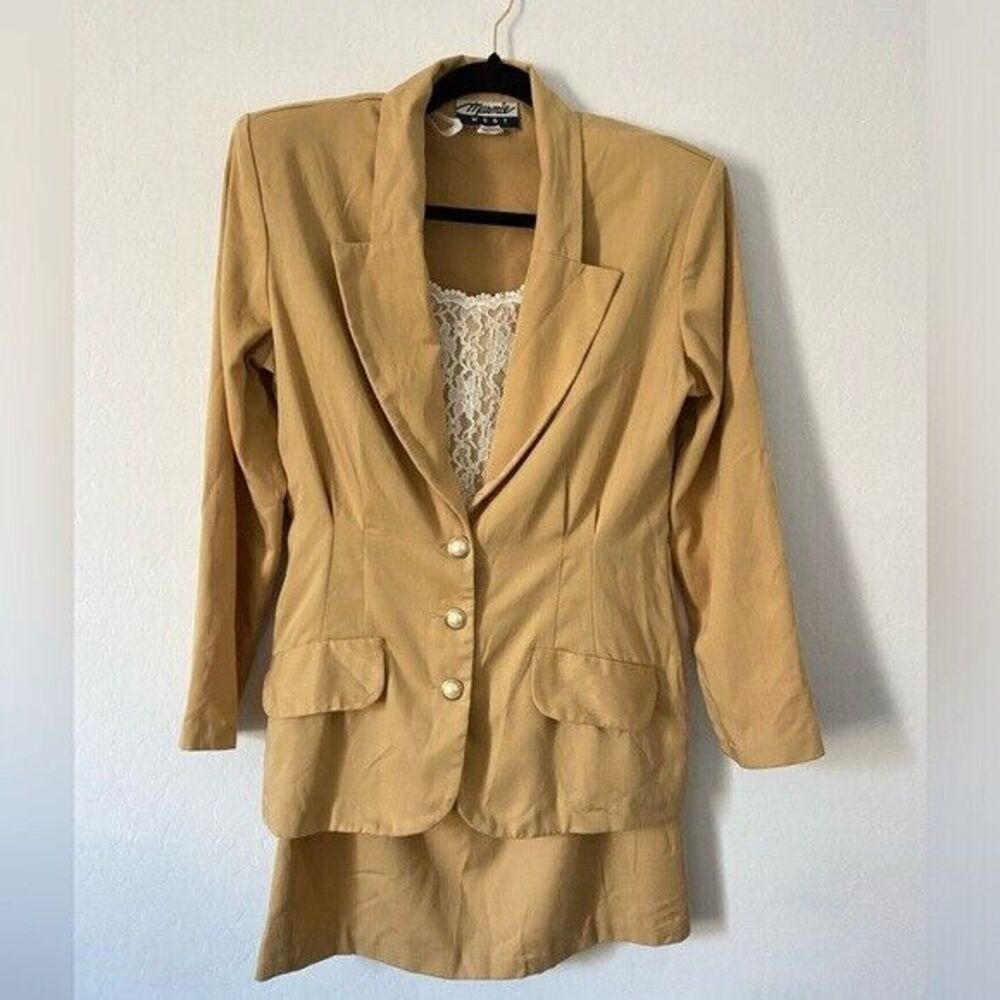 Vintage Marnie West 80s Blazer and Skirt Set Outfit 3 Button-Up Size‎ 9-10